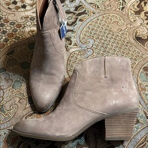 Frye Taupe Ankle Booties